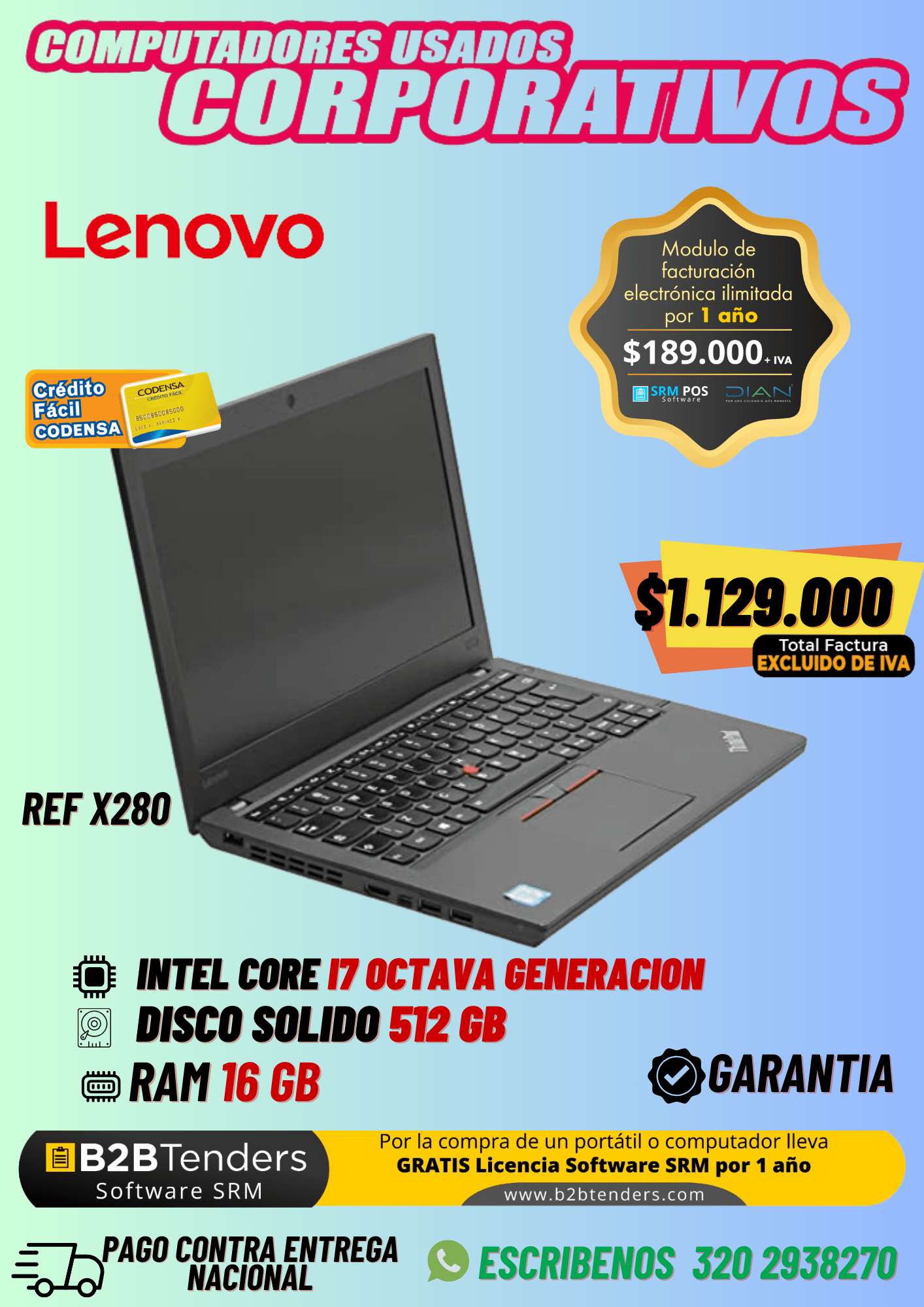 Lenovo X280  Intel® Core™ I7